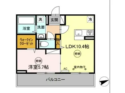 ELEGANT PALACE横代北(1LDK/3階)の間取り写真