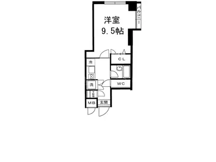 マルマン大阪マンション(ワンルーム/3階)の間取り写真