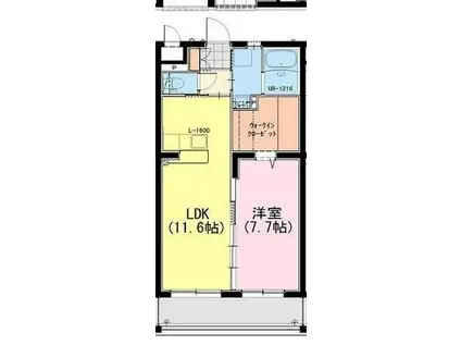 グランデ碧空II(1LDK/4階)の間取り写真