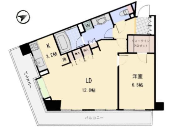 ジョイスコート(1LDK/11階)の間取り写真