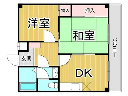 メゾンブランシュ(2DK/3階)の間取り写真