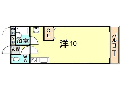 エスポワール田代(ワンルーム/1階)の間取り写真