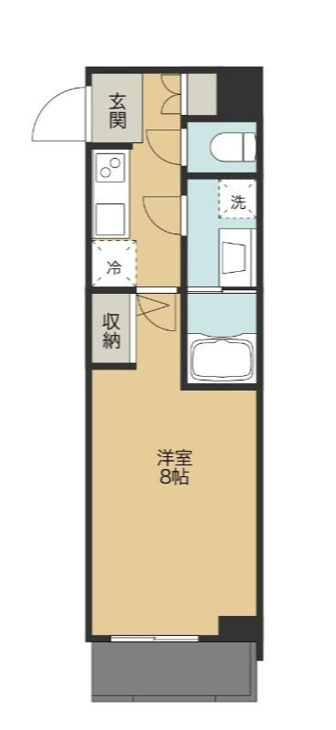 S-RESIDENCE堺市駅前(1K/13階)の間取り写真