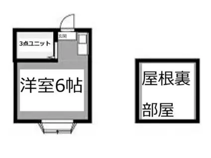 セゾン沼袋(ワンルーム/2階)の間取り写真