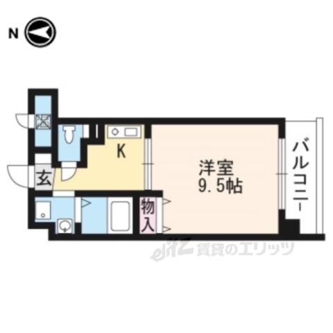 フレーヴァー藤森(1K/4階)の間取り写真