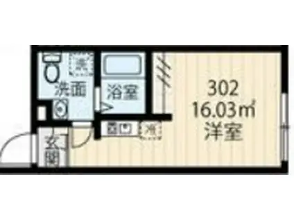 貸マンション 板橋区蓮根2丁目(ワンルーム/3階)の間取り写真