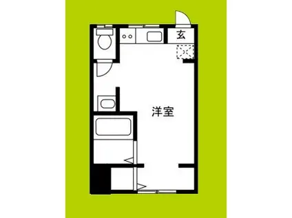 第二首藤ビル(ワンルーム/4階)の間取り写真