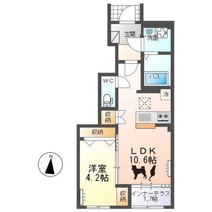 ＪＲ水郡線 上菅谷駅 徒歩13分 2階建 新築(1LDK/1階)の間取り写真