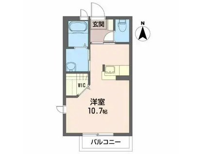 フォーレスト ヒルズ(ワンルーム/2階)の間取り写真