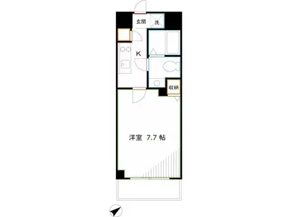 シースペース小金井(1K/2階)の間取り写真