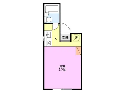 グレース大手町(ワンルーム/2階)の間取り写真