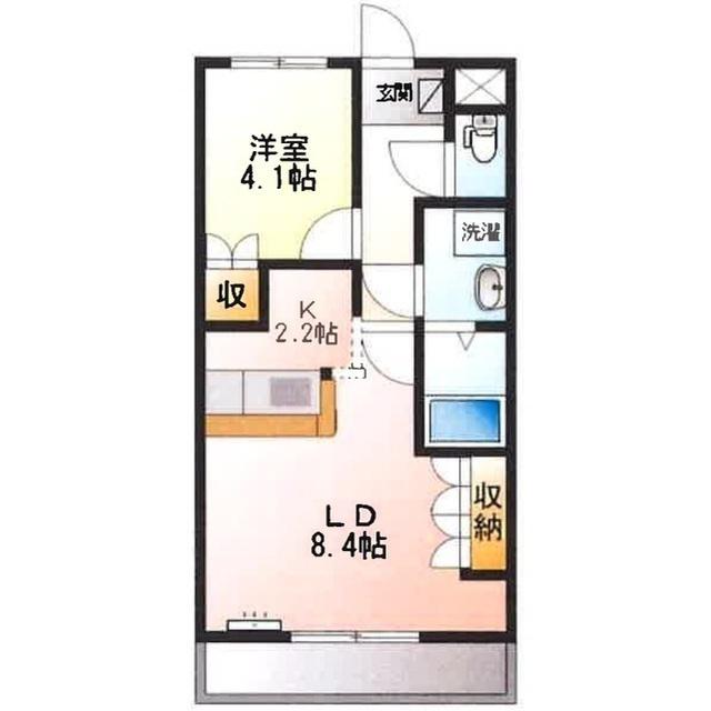 ラ・エトワール(1LDK/2階)の間取り写真