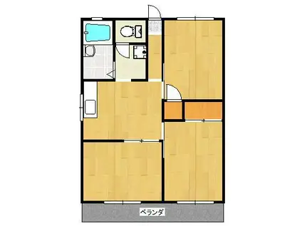 レジデンス大内(3DK/2階)の間取り写真