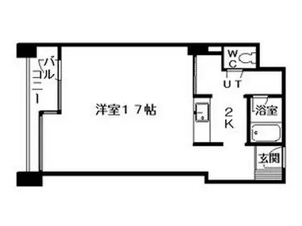 サンシティ札幌(1K/3階)の間取り写真