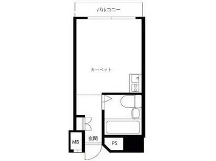 トップルーム新宿公園第2(ワンルーム/10階)の間取り写真