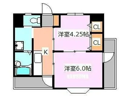 プレッソ新石切(1K/1階)の間取り写真
