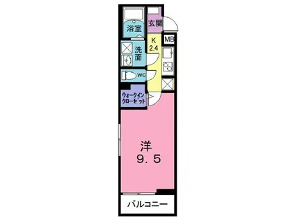 プラムシャイン(1K/3階)の間取り写真