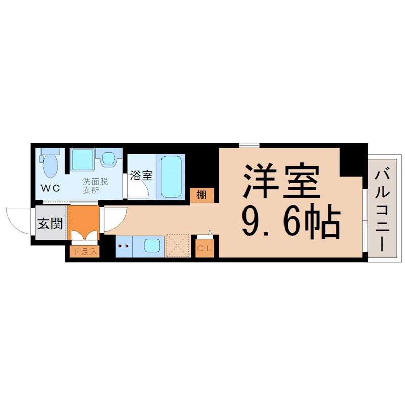 グレーシアコート金山(ワンルーム/10階)の間取り写真