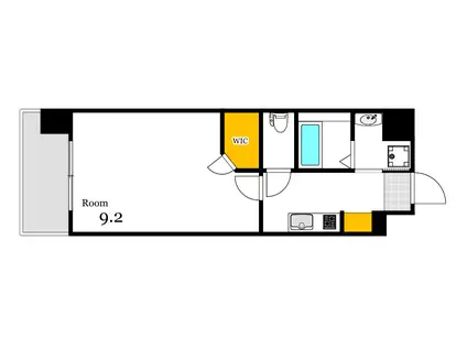 ロアール並木通(1K/6階)の間取り写真