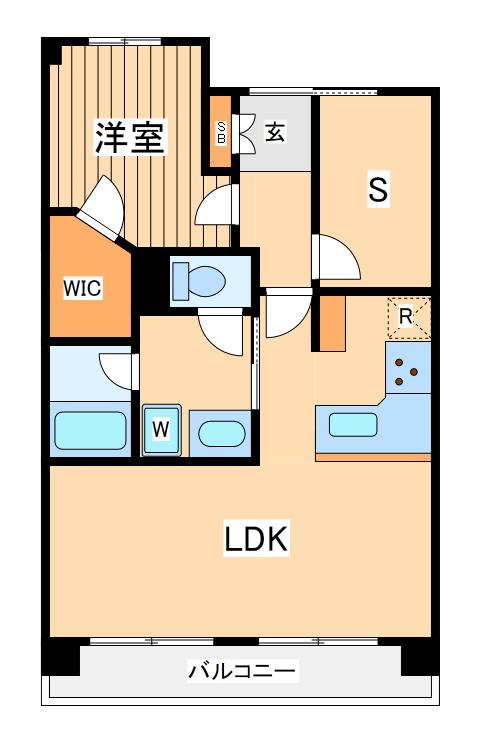 プレンディ相模原清新(2SLDK/1階)の間取り写真