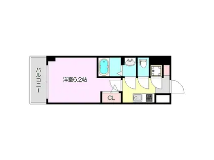 エスリード新大阪ヴェルデ(1K/11階)の間取り写真