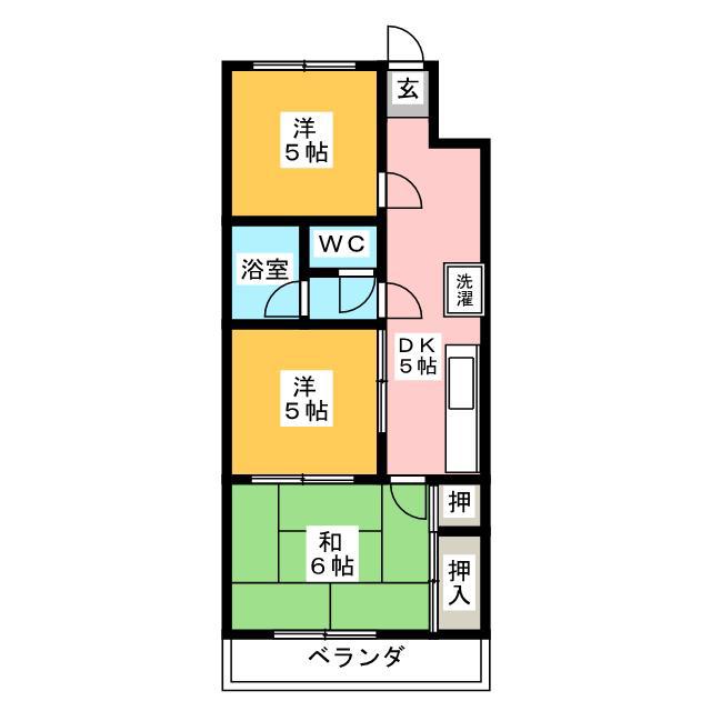 コーポ小林(3DK/1階)の間取り写真