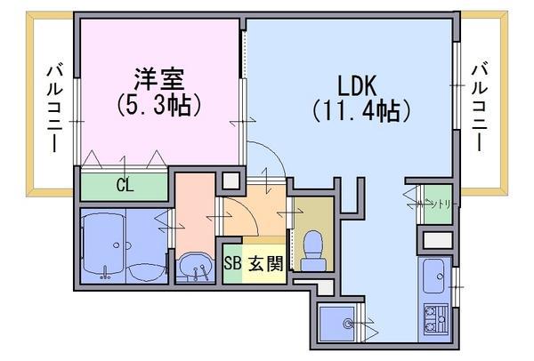 サン・ドマーニ(1LDK/1階)の間取り写真