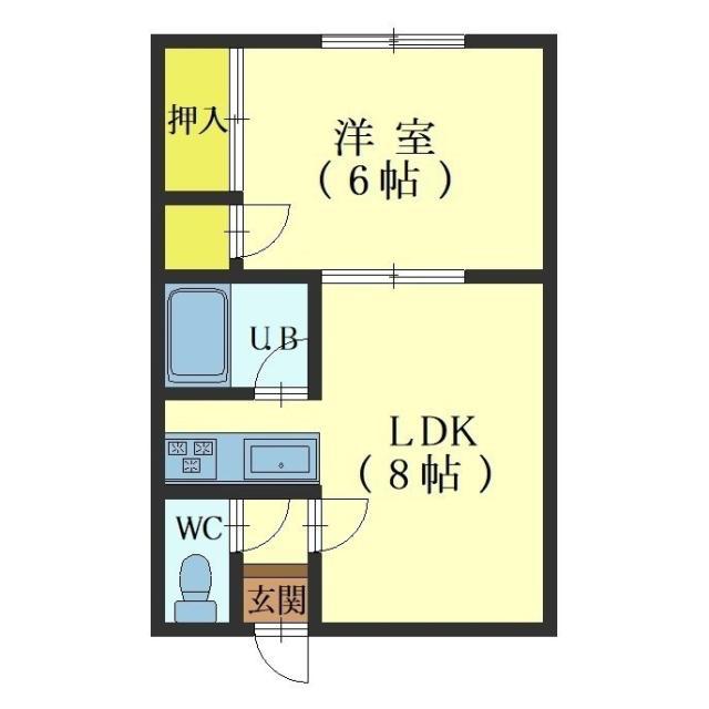 コーポ昭和(1DK/1階)の間取り写真