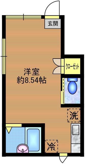 JTテラスハウス五反野(ワンルーム/1階)の間取り写真