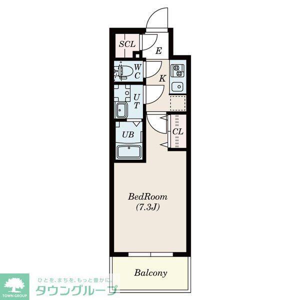 S-RESIDENCE浄心(1K/4階)の間取り写真