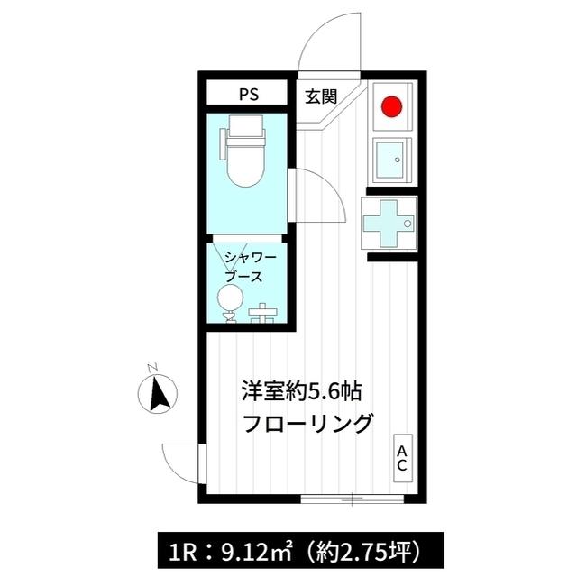 フレシール大久保(ワンルーム/B1階)の間取り写真