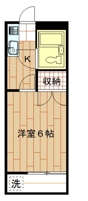 ユーハイム和光(1K/2階)の間取り写真