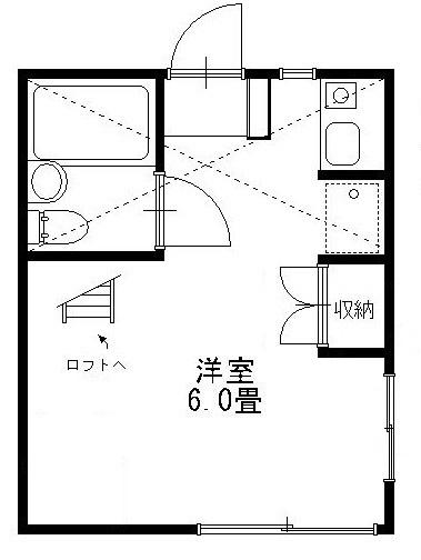 第一コア陣屋(ワンルーム/1階)の間取り写真