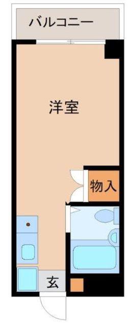 メゾンドサンベール(ワンルーム/4階)の間取り写真