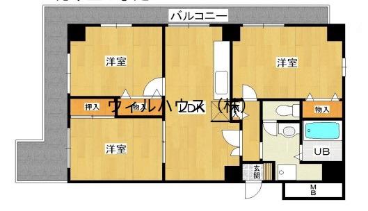 サンポートハイム堺(3LDK/6階)の間取り写真