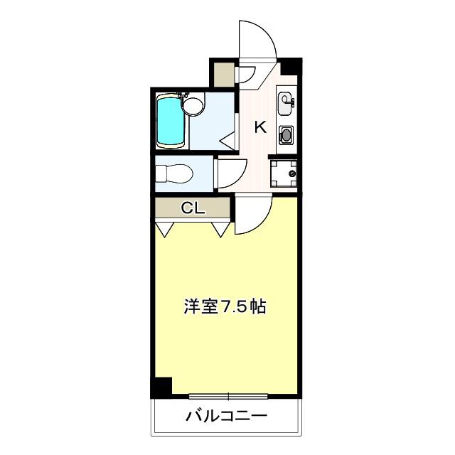 サンアーク向原(1K/2階)の間取り写真