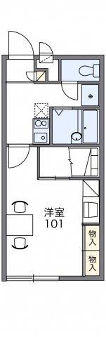 レオパレス原新(1K/1階)の間取り写真
