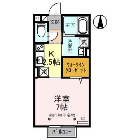 グランドゥール越前(1K/2階)の間取り写真