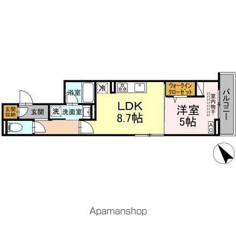 D-BLOOM COURT(1LDK/2階)の間取り写真