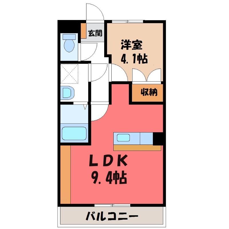 マーベラス(1LDK/1階)の間取り写真