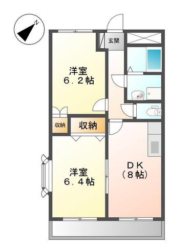 エポック21(2DK/4階)の間取り写真