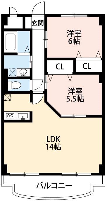 アヴァンセ・M(2LDK/4階)の間取り写真