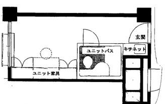 六本木ビジネスアパートメンツ(ワンルーム/6階)の間取り写真