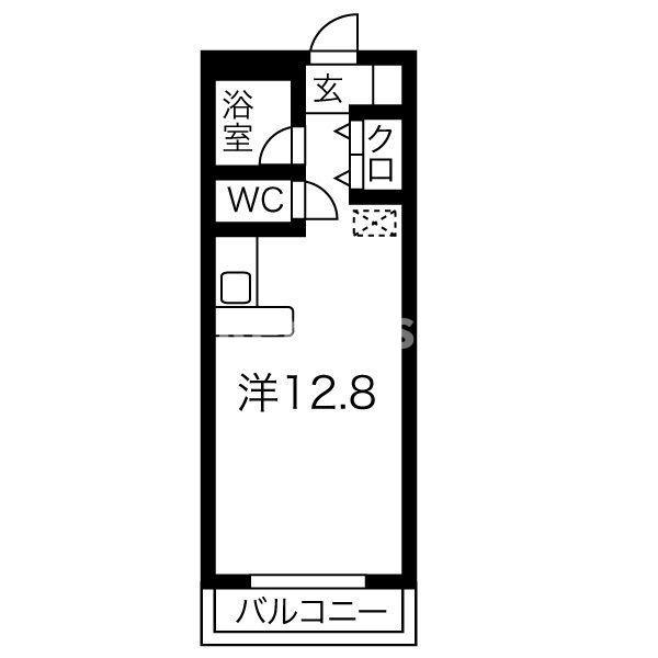 ハイツエリオン(ワンルーム/1階)の間取り写真