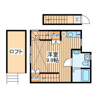 ルリエ町田(1K/2階)の間取り写真