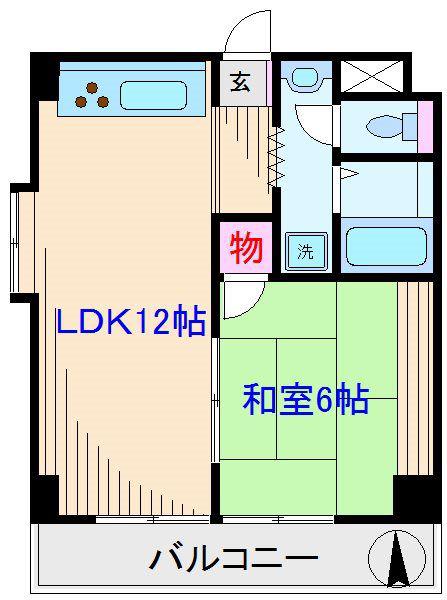 アーバンホーム小杉(1LDK/2階)の間取り写真