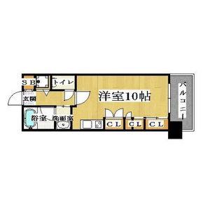 CITY SPIRE難波ウエスト(ワンルーム/9階)の間取り写真