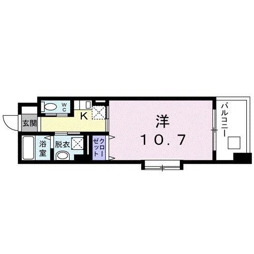 クレメント タカラ(1K/7階)の間取り写真