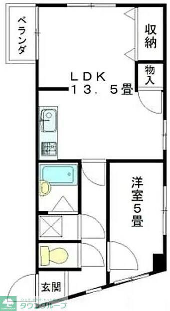 モンシャトー田無成和(1LDK/3階)の間取り写真