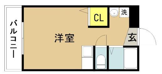 サンケイマンション第6ビル(ワンルーム/4階)の間取り写真